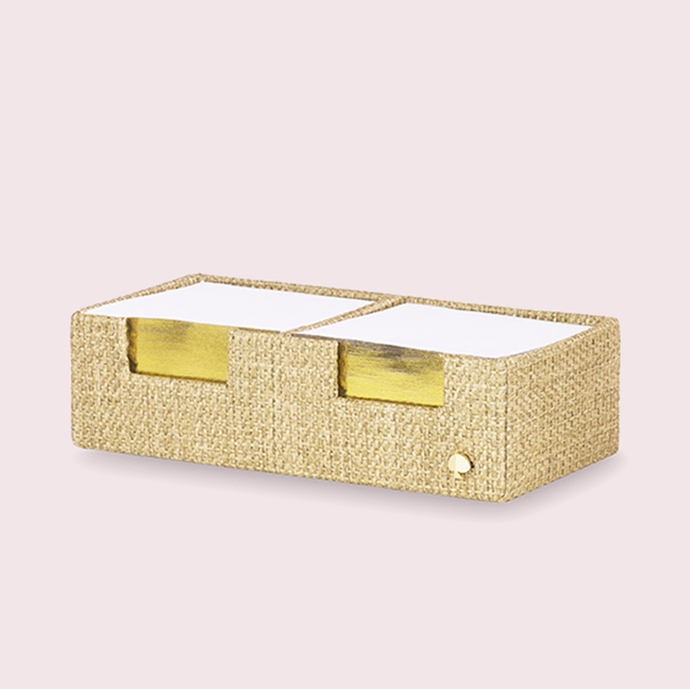 Kate Spade Grass Cloth Sticky Note Tray